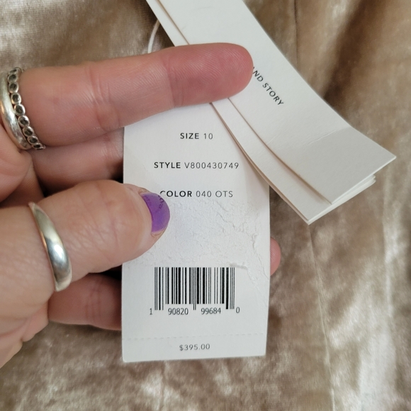 VINCE Velvet Paneled Midi Skirt Cream - Picture 8 of 13